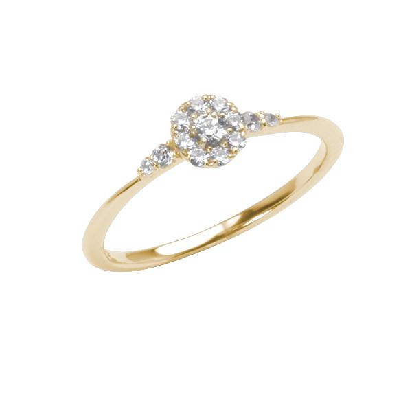 ダイヤモンド リング イエローゴールド k10 10k 10金 指輪 ダイヤ 0.15ct レディース カジュアル 普段使い 4月誕生石 プレゼント ギフト ジュエリー puの画像