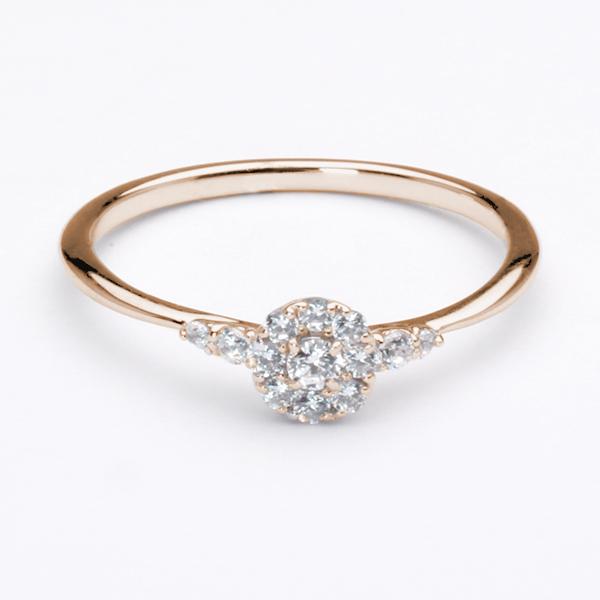 ダイヤモンド リング ピンクゴールド k10 10k 10金 指輪 ダイヤ 0.15ct レディース カジュアル 普段使い 4月誕生石 プレゼント ギフト ジュエリー puの画像