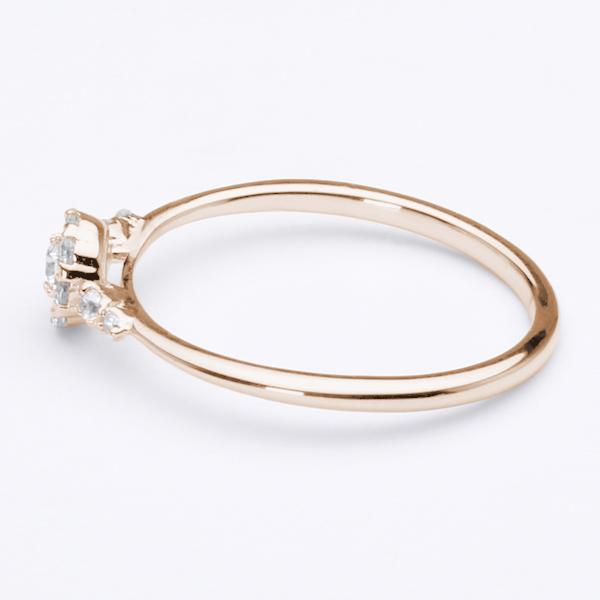 ダイヤモンド リング ピンクゴールド k10 10k 10金 指輪 ダイヤ 0.15ct レディース カジュアル 普段使い 4月誕生石 プレゼント ギフト ジュエリー puの画像