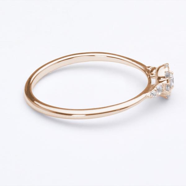 ダイヤモンド リング ピンクゴールド k10 10k 10金 指輪 ダイヤ 0.15ct レディース カジュアル 普段使い 4月誕生石 プレゼント ギフト ジュエリー puの画像