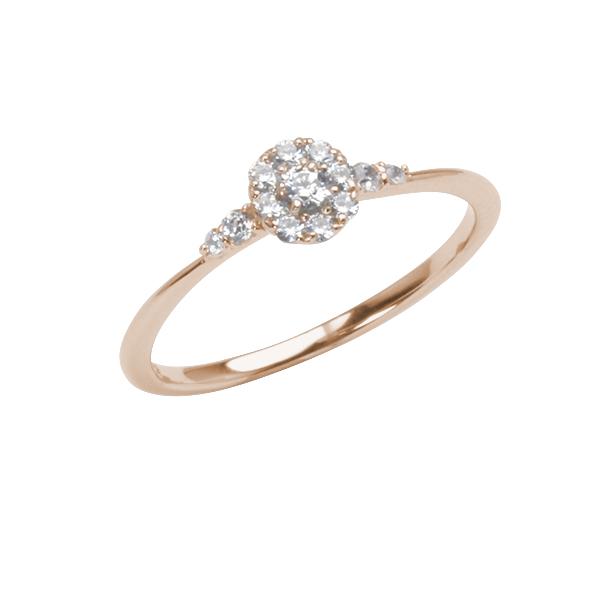 ダイヤモンド リング ピンクゴールド k10 10k 10金 指輪 ダイヤ 0.15ct レディース カジュアル 普段使い 4月誕生石 プレゼント ギフト ジュエリー puの画像