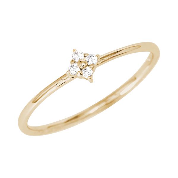 k18 ダイヤモンド リング ダイヤ 指輪 ダイヤリング 18金 18k イエローゴールド レディース シンプル 華奢 重ねつけ 送料無料 カジュアル 普段使い puの画像