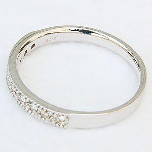 ダイヤモンド リング ハーフエタニティーリング 指輪 0.15ct k18 ホワイトゴールド 送料無料 人気 プレゼント ギフト ご褒美 自分買い puの画像