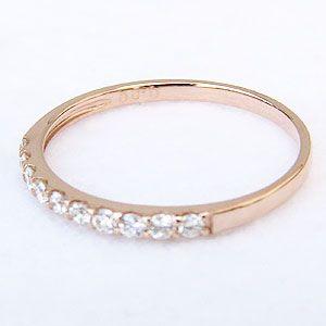 ダイヤモンド リング ハーフエタニティーリング 指輪 0.20ct ピンクゴールド k18 送料無料 ジュエリー プレゼント ギフト ご褒美 自分買い puの画像