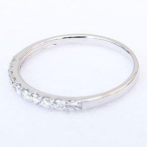 ダイヤモンド リング ハーフエタニティーリング 指輪 0.20ct k18 ホワイトゴールド 送料無料 人気 プレゼント ギフト ご褒美 自分買い puの画像