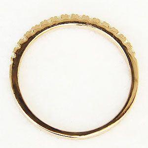 ダイヤモンド リング ハーフエタニティーリング 指輪 0.15ct ピンクゴールド k18 送料無料 ジュエリー プレゼント ギフト ご褒美 自分買い puの画像
