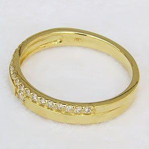 ダイヤモンド リング ハーフエタニティリング ダイヤモンド 指輪 ゴールド k18 送料無料 ジュエリー プレゼント ギフト ご褒美 自分買い puの画像