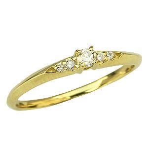 ダイヤモンド ピンキーリング 指輪 ピンクゴールド k18 送料無料