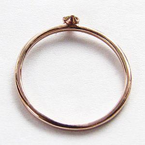 ピンキーリング 一粒ダイヤモンド ダイヤモンドリング 0.03ct ピンクゴールド 指輪 k18 送料無料 ジュエリー 人気 プレゼント ギフト ご褒美 自分買い puの画像