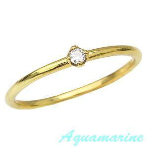 ピンキーリング アクアマリン ブラックダイヤモンド ペリドット リング k18 k18G 3連 指輪 送料無料 ジュエリー プレゼント ギフト ご褒美 自分買い puの画像