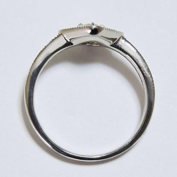 ダイヤモンド リング k18 ホワイトゴールド 0.30ct 指輪 菱形 スクエア