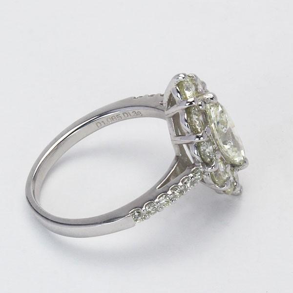 ダイヤモンドリング 1点限定 マーキスカット ダイヤモンド 1.00ct〜 脇