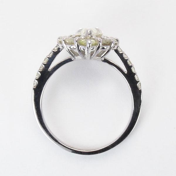 ダイヤモンドリング 1点限定 マーキスカット ダイヤモンド 1.00ct〜 脇