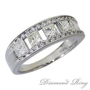 指輪 レディース プラチナ ダイヤ リング ハーフエタニティ プリンセスカット 1.15ct 1.15カラット 送料無料 プレゼント ギフト ご褒美 自分買い pu