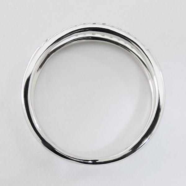 ダイヤモンド リング pt900 プラチナ 0.15ct 指輪 二重 ハーフ