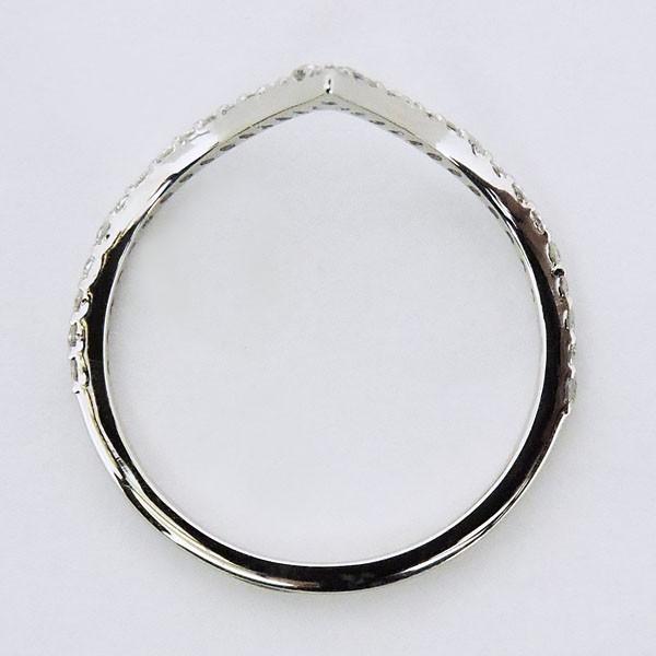 リング V字型 ダイヤモンド pt900 プラチナ レディース ジュエリー