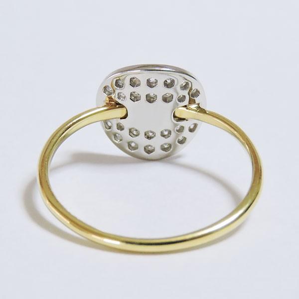 ダイヤモンド リング k18 イエローゴールド 0.15ct 指輪 腕貫通