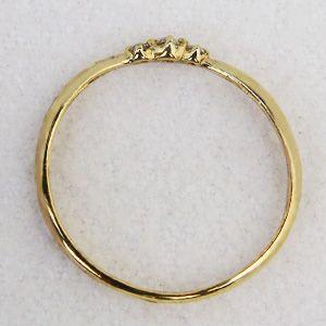 ダイヤモンド リング スリーストーン k18 ゴールド ダイヤモンド0.04ct 指輪 送料無料 ジュエリー 人気 プレゼント ギフト ご褒美 自分買い puの画像