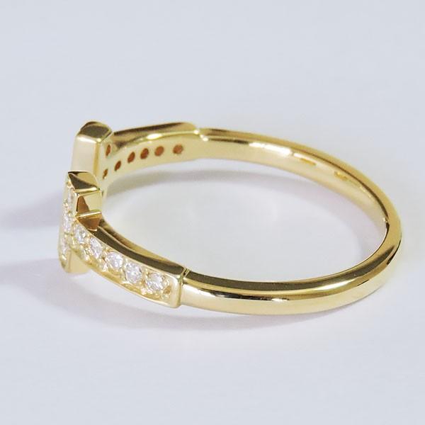 ダイヤモンド リング k18 イエローゴールド クリア 0.18ct T字