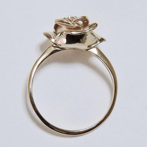 ダイヤモンド リング k18 ピンクゴールド 0.07ct 指輪 薔薇 フラワーモチーフ レディース ダイヤ 保証書付 送料無料 プレゼント ギフト ご褒美 自分買い puの画像