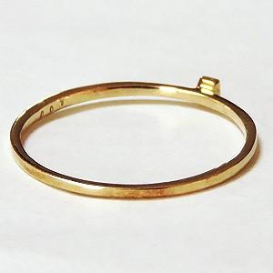 リング ダイヤモンド 0.01ct k18 ダイヤモンドリング 1粒 指輪 4月誕生石 送料無料 ジュエリー 人気 プレゼント ギフト ご褒美 自分買い puの画像