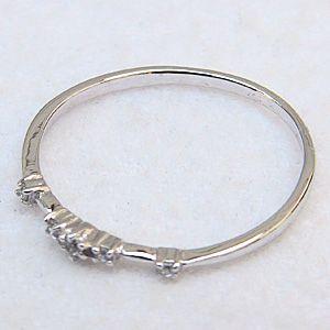 ダイヤモンドリング ピンキー ダイヤモンド0.03ct 指輪 k18 ホワイトゴールド 送料無料 ジュエリー 人気 プレゼント ギフト ご褒美 自分買い puの画像
