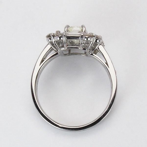 ダイヤモンドリング プラチナ エメラルドカット 婚約指輪 エンゲージリング 指輪 ダイヤモンド 合計2.40ct以上 バケットカット プレゼント  ギフト 自分買い p :dr9148ajc:真珠の杜 通販 