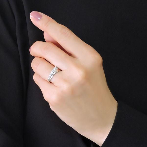 ダイヤモンド リング k18 ホワイトゴールド クリア 0.33ct 斜め