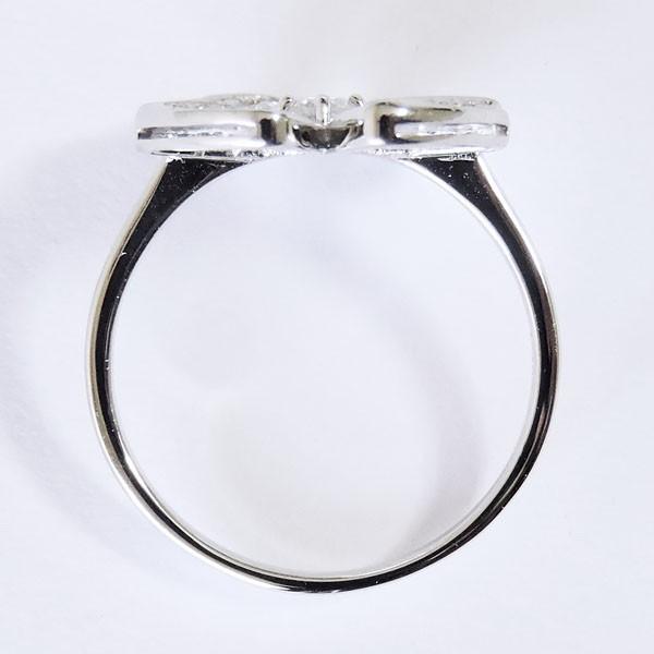 ダイヤモンド リング pt900 プラチナ クリア 0.30ct フラワー 花