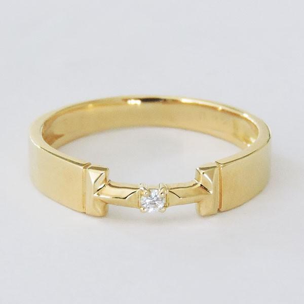 リング ダイヤモンド 0.02ct k18 イエローゴールド レディース ダイヤ 保証書付 送料無料 人気 プレゼント ギフト ご褒美 自分買い puの画像