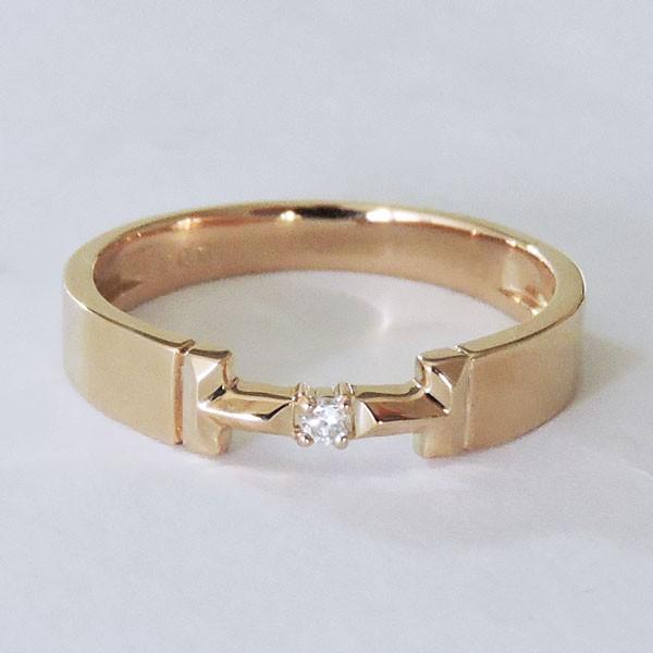 リング ダイヤモンド 0.02ct k18 ピンクゴールド レディース ダイヤ 保証書付 送料無料 人気 プレゼント ギフト ご褒美 自分買い puの画像