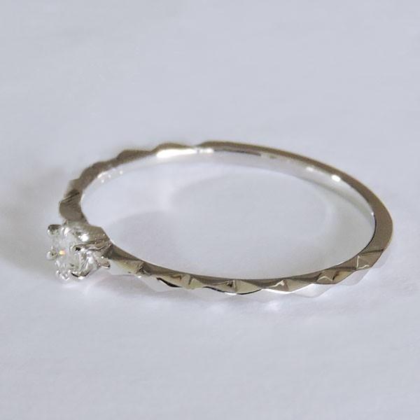 リング ダイヤモンド 0.10ct k18 ホワイトゴールド レディース ダイヤ 保証書付 送料無料 人気 プレゼント ギフト ご褒美 自分買い puの画像