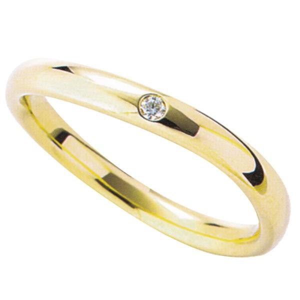 マリッジリング 結婚指輪 高品質 ダイヤモンド k18 イエローゴールド