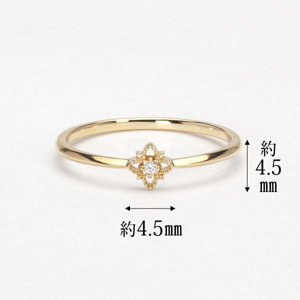 イエローゴールド 指輪 ダイヤモンド リング レディース k18 18k 18金 ダイヤ 婚約指輪 送料無料 カジュアル プレゼント ギフト ご褒美 自分買い puの画像