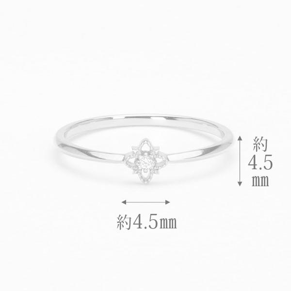 ホワイトゴールド 指輪 ピンキーリング ダイヤモンド レディース k10 10k 10金 ダイヤ 婚約指輪 送料無料 カジュアル プレゼント ギフト ご褒美 自分買い puの画像