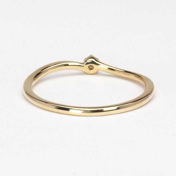 イエローゴールド 指輪 リング ピンキーリング ダイヤモンド