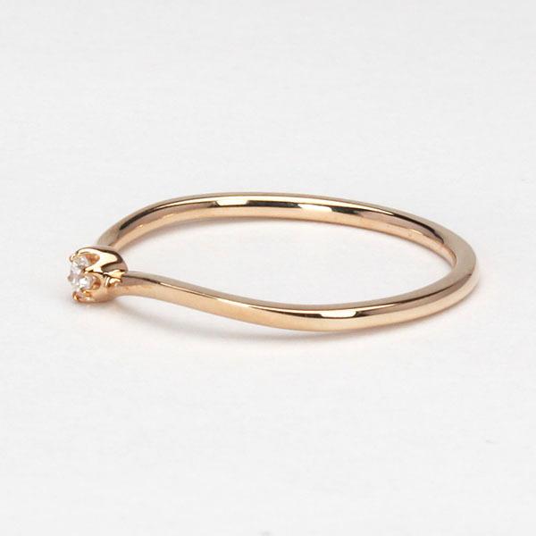 ピンクゴールド 指輪 ダイヤモンド リング レディース k18 18k 18金 ダイヤ 婚約指輪 送料無料 人気 カジュアル プレゼント ギフト ご褒美 自分買い puの画像