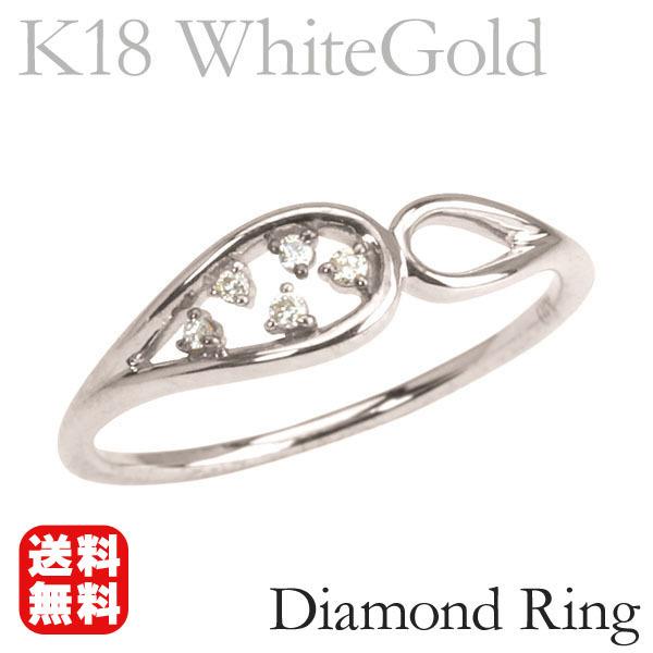 k18ホワイトゴールド　ダイヤ　ピンキーリング 楽天市場】【10％OFFクーポン配布中】 k18 リング ダイヤモンド