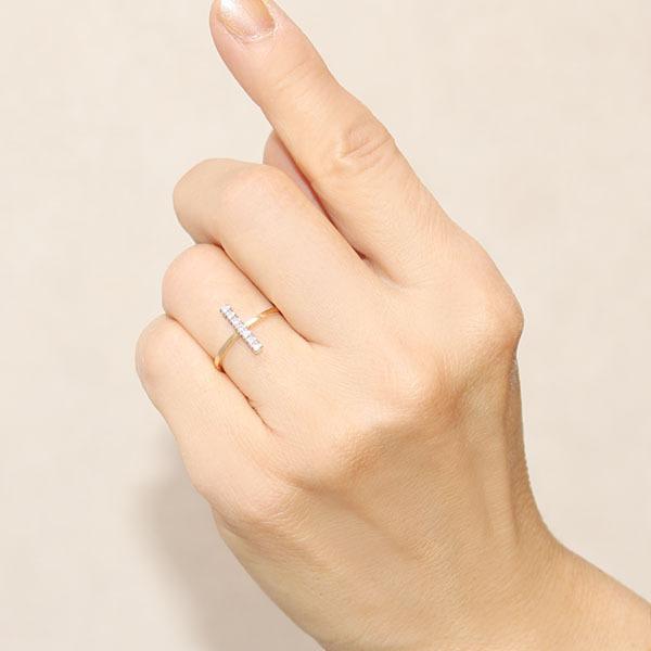 10金　ゴールドダイヤモンドリング ダイヤモンド 10K イエローゴールド リング 10号-22号