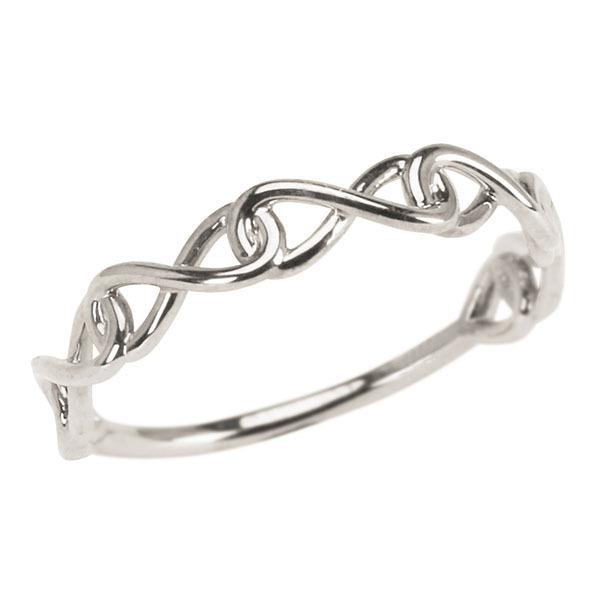 ホワイトゴールド 指輪 地金リング レディース リング k18 18k 18金