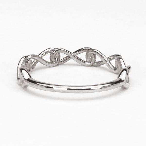 ホワイトゴールド 指輪 地金リング レディース リング k18 18k 18金