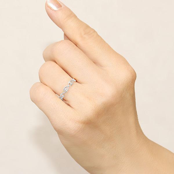 ホワイトゴールド 指輪 地金リング レディース リング k18 18k 18金