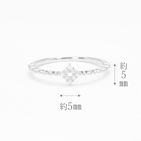 ホワイトゴールド 指輪 ピンキーリング ダイヤモンド レディース k18 18k 18金 ダイヤ 婚約指輪 送料無料 カジュアル プレゼント ギフト ご褒美 自分買い puの画像