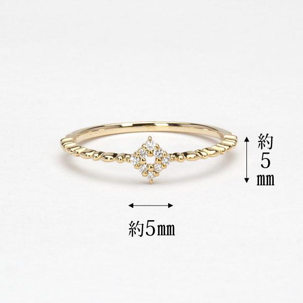 イエローゴールド 指輪 ピンキーリング ダイヤモンド レディース k18 18k 18金 ダイヤ 婚約指輪 送料無料 カジュアル プレゼント ギフト ご褒美 自分買い puの画像