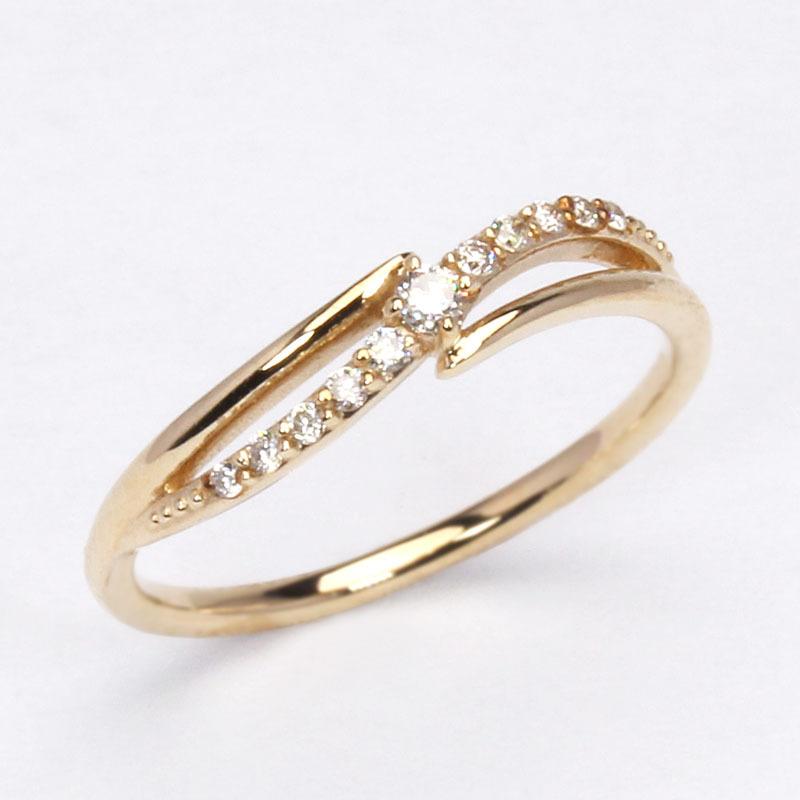 リング ダイヤモンド ダイヤ ダイヤモンドリング 指輪 ダイヤ トリロジー k10 10k 10金 イエローゴールド レディース 送料無料 プレゼント ギフト puの画像