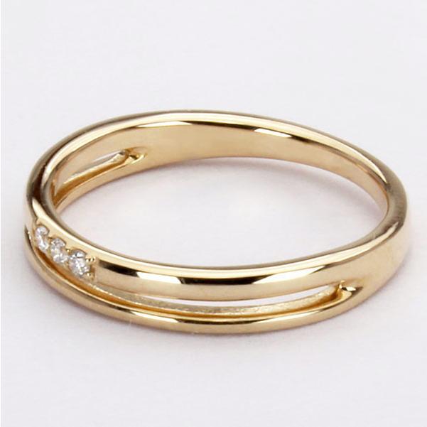 ダイヤモンド リング ダイヤモンドリング ダイヤリング ダイヤ k18 18k 18金 イエローゴールド 普段使い カジュアル 送料無料 4月誕生石 プレゼント puの画像