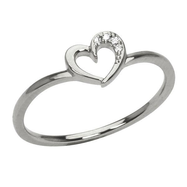 ハートプラチナダイヤモンドリング サイズ12号 ハート プラチナ