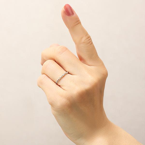 ダイヤモンド リング プラチナ pt900 ダイヤリング ピンキー ミル打ち アンティーク 送料無料 レディース 普段使い カジュアル 4月誕生石 プレゼント ギフト puの画像