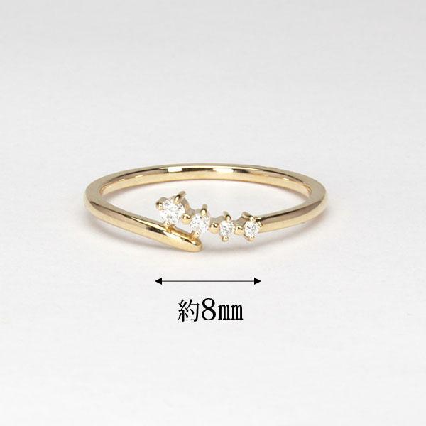 イエローゴールド 指輪 ダイヤモンド リング レディース k18 18k 18金 ダイヤ 婚約指輪 送料無料 カジュアル プレゼント ギフト ご褒美 自分買い puの画像