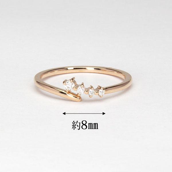 ピンクゴールド 指輪 ダイヤモンド リング レディース k10 10k 10金 ダイヤ 婚約指輪 送料無料 人気 カジュアル プレゼント ギフト ご褒美 自分買い puの画像